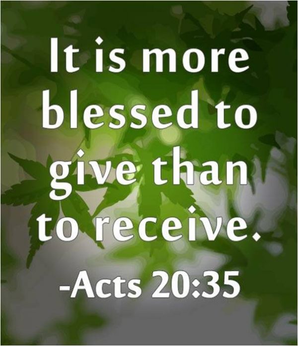 Better To Give Than To Receive Bible